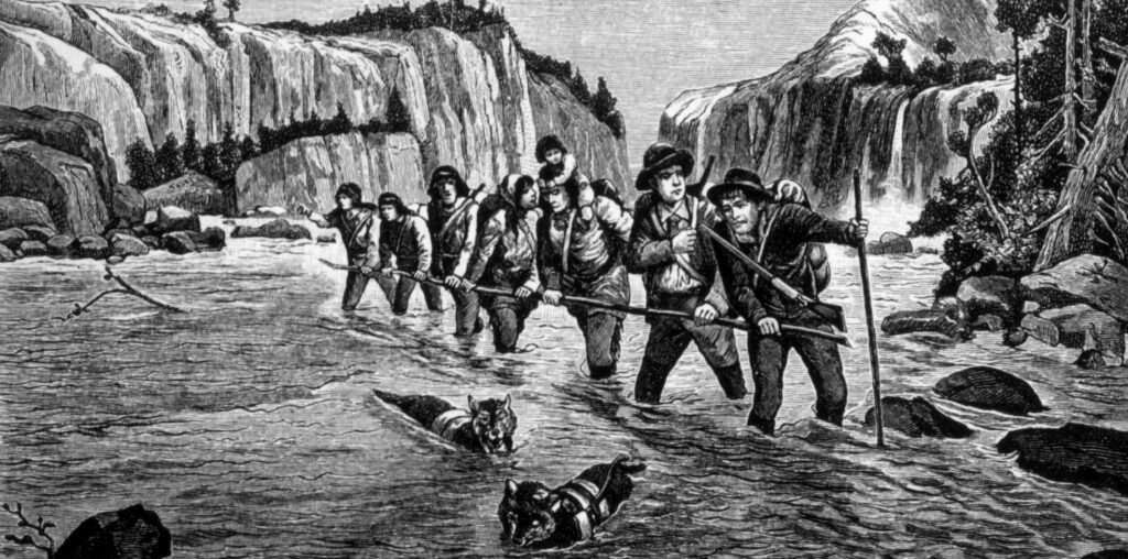 Argonauts on their way to the Klondike Goldfields