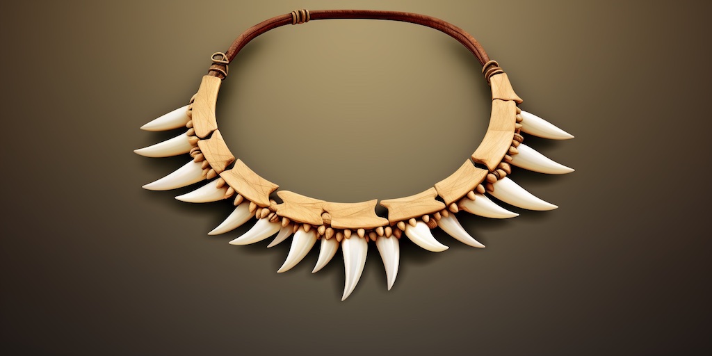 origins of money animal teeth necklace